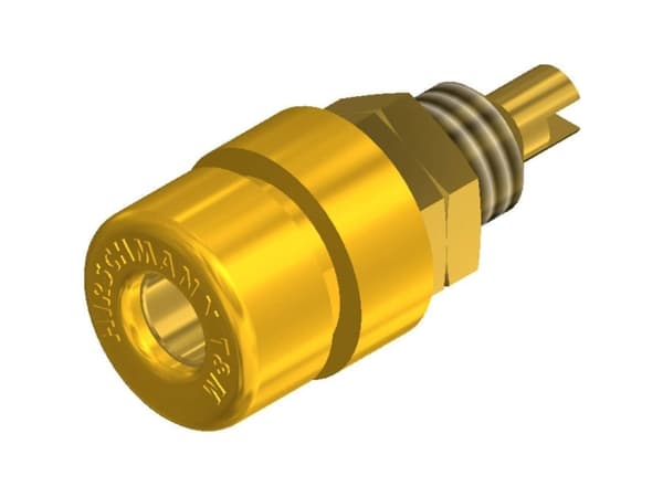 SKS Hirschmann BIL 30 Au Laboratorieanslutning Anslutning, infälld vertikal Stiftdiameter: 4 mm Gul 1 st