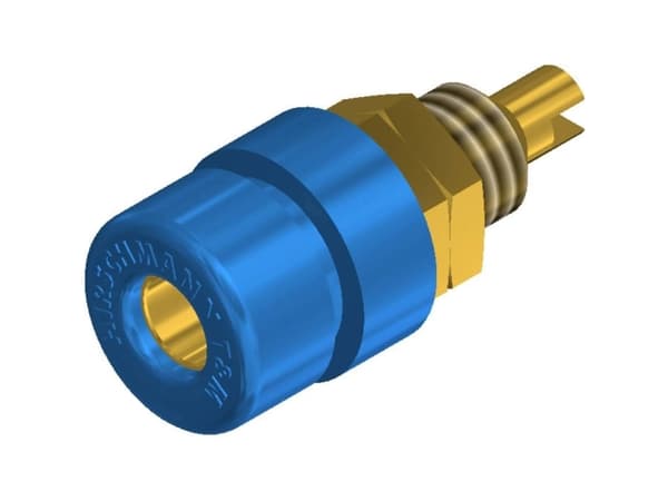 SKS Hirschmann BIL 30 Au Laboratorietilslutning Tilslutning, indbygning lodret Stift-diameter: 4 mm Blå 1 stk