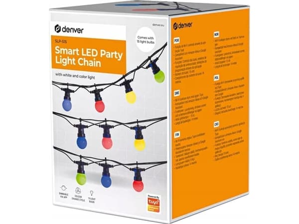 DENVER SLP-515 - Dekorasjonslampe - LED x 15 - RGB/hvitt lys
