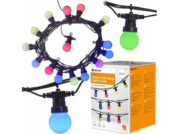 DENVER SLP-515 - Dekorasjonslampe - LED x 15 - RGB/hvitt lys