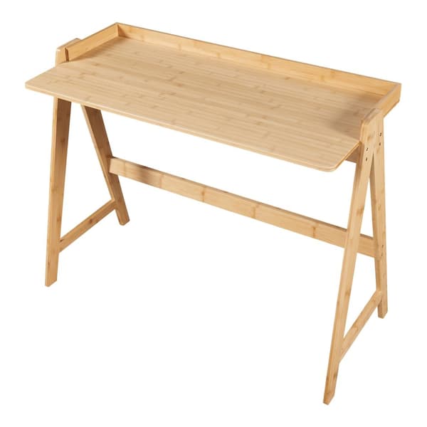 Skrivbord Härryda 123x53x80 cm bambu [en.casa]