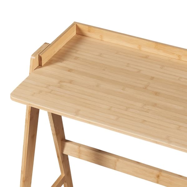 Skrivbord Härryda 123x53x80 cm bambu [en.casa]