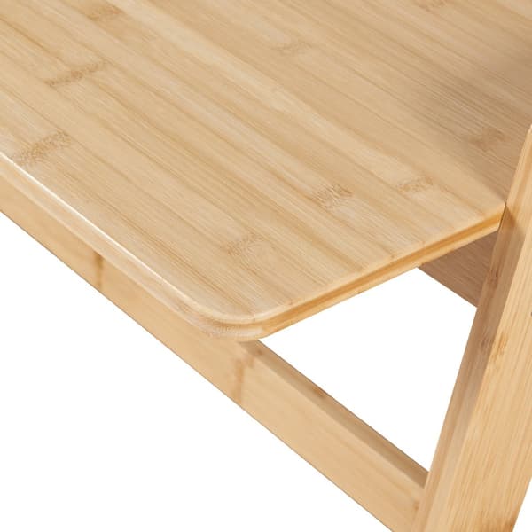 Skrivbord Härryda 123x53x80 cm bambu [en.casa]