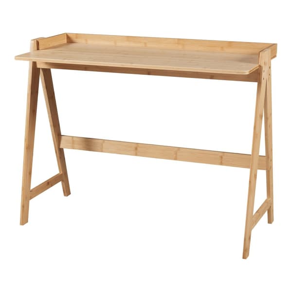 Skrivbord Härryda 123x53x80 cm bambu [en.casa]