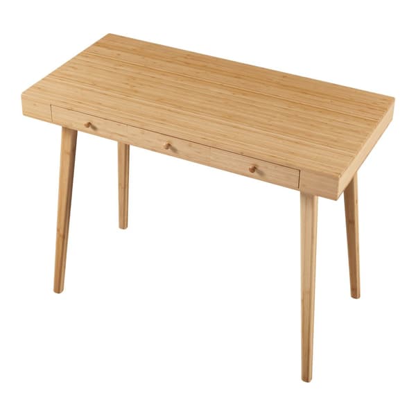 Skrivbord Hässleholm 100x50x75 cm bambu [en.casa]