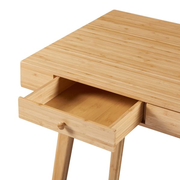 Skrivbord Hässleholm 100x50x75 cm bambu [en.casa]