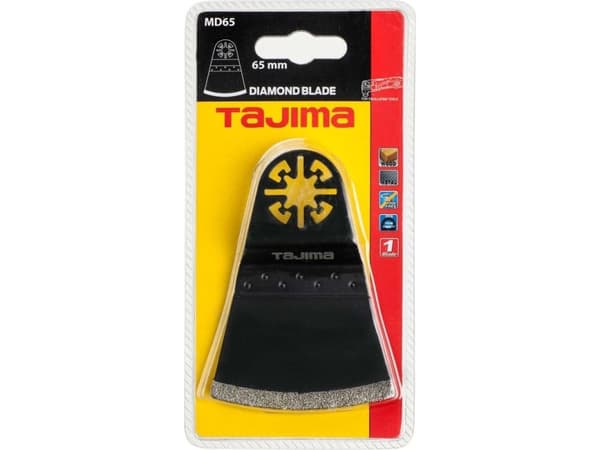 Geležtė multifunctional įrankiam su deimantine danga 65mm Tajima, išlenkta