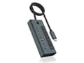 Miniatyrbild 1 av 4: ICY BOX IB-HUB1457-C31, USB 3.2 Gen 1 (3.1 Gen 1) Typ-C, USB 3.2 Gen 2 (3.1 Gen 2) Typ-C, USB Type-C, 10000 Mbit/s, Blå, Grå, Aluminium, 20W