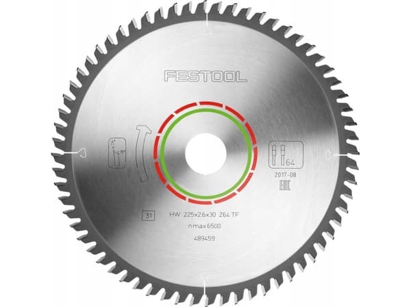 Cutting disc for laminate, HPL FESTOOL 225x2.6x30mm TF64