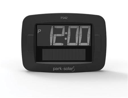 ZMARTGEAR Smart parkeringsskive, der automatisk registrerer tidspunktet for parkering og drives af integreret solcelleteknologi.