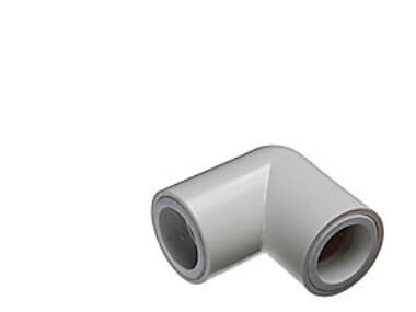 K20 kulma 90 astetta. - UV-kestävä PVC, luonnonvalkoinen RAL 9001, liima, Ø 20 mm