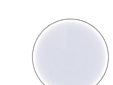 Dansani Rammespejl Moon ø90 cm - Dansani Rammespejl Moon ø90 cm, hvid mat, lysstyring