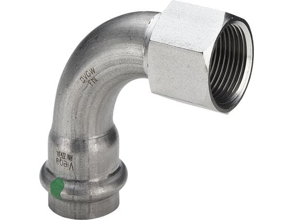 18 mm x 3/4" Sanpress Inox övergångsböj 90°