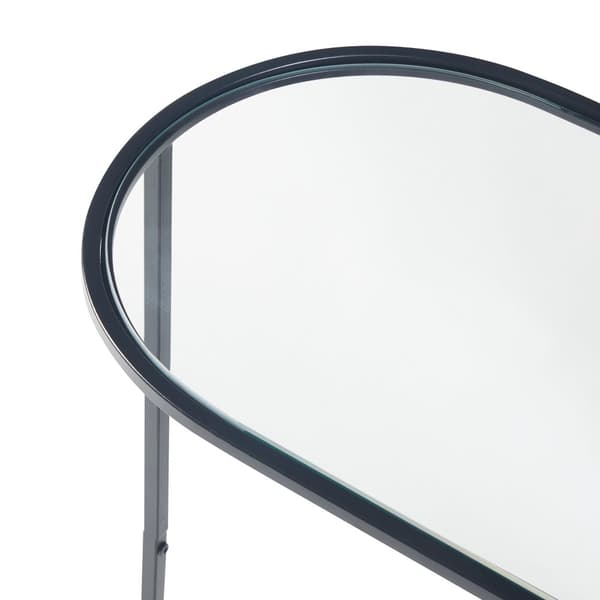 Soffbord Ulvik 50x50x35 cm glas metall [en.casa]