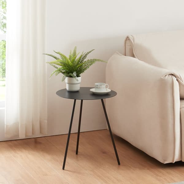 Sidobord Sula 45x40 cm metall svart [en.casa]