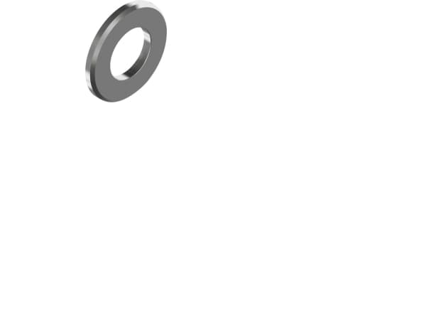 WASI Bricka M12 DIN 125 A rostfritt A2, Form A (utan fas) för 12mm, insida 13,0mm, utsida 24,0mm, höjd 2,5mm - (200 st.)