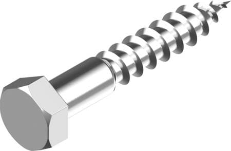 WASI Fransk skrue M8x60 mm DIN 571rustfri A4nøglevidde 13 mm - (100 stk.)