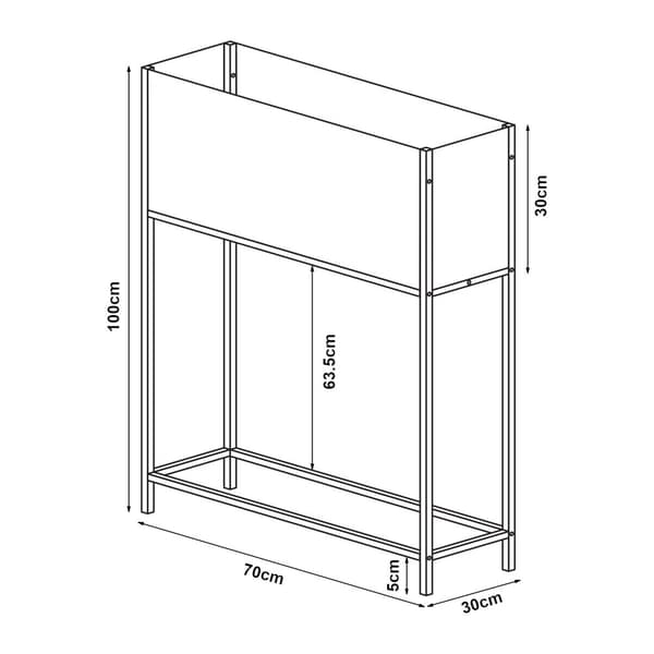 Piedestal Porsgrunn 100x70x30 cm metall [en.casa]