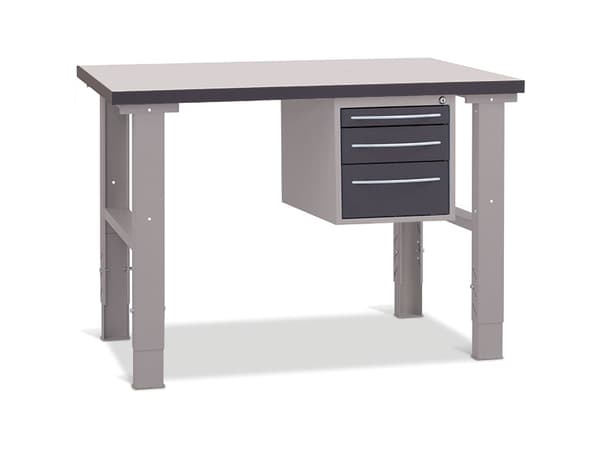 Arkivbänk 1500x800 mm inkl. lådsektion (3 lådor)