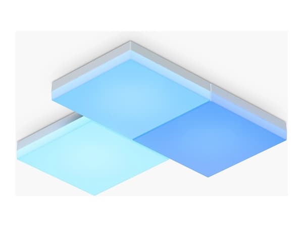 Nanoleaf Skylight Starter Kit - Taklyspanel - LED - 300 x 300 mm - total: 50 W - RGB/varmt til kjølig hvitt lys - 2700-6500 K - kvadrat (en pakke 3)