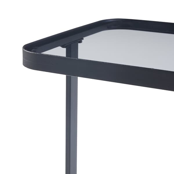 Sidobord Laxå set om 2 metall glas [en.casa]