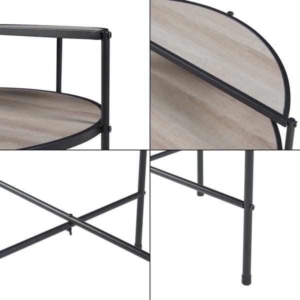 Sidobord Fyresdal 68x62 cm metall [en.casa]