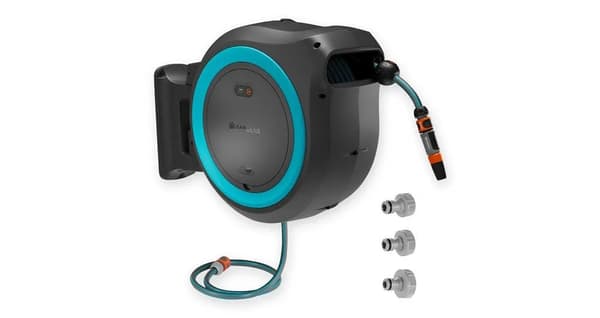 Gardena Akkukäyttöinen seinäletkulaatikko PowerRoll Turquoise - 35 metriä - Solo - SOLO