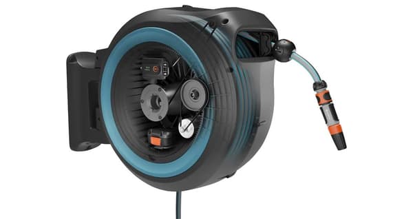 Gardena Akkukäyttöinen seinäletkulaatikko PowerRoll Turquoise - 35 metriä - Solo - SOLO