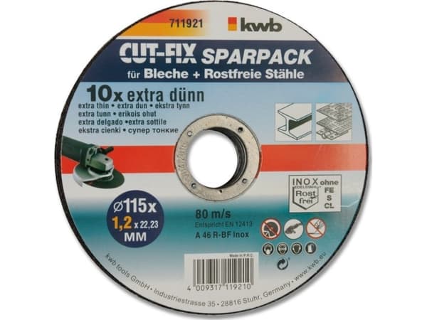 kwb 711921 Kapskivset 115 mm 22.23 mm 10 st