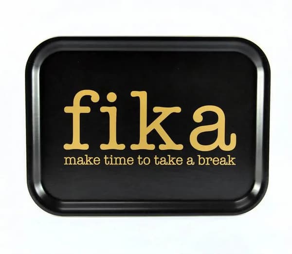 Bricka Fika Guld
