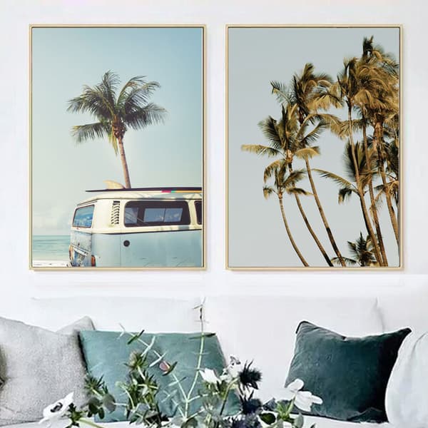 Canvas tavla palm