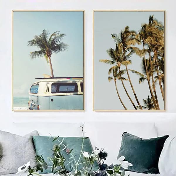 Canvas tavla palm