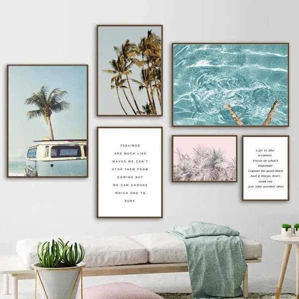 Canvas tavla palm