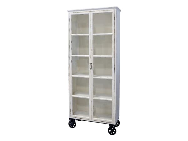Vitrinskåp Vit H200/L83/B36 cm