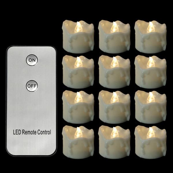 LED Värmeljus 12st med fjärkontroll
