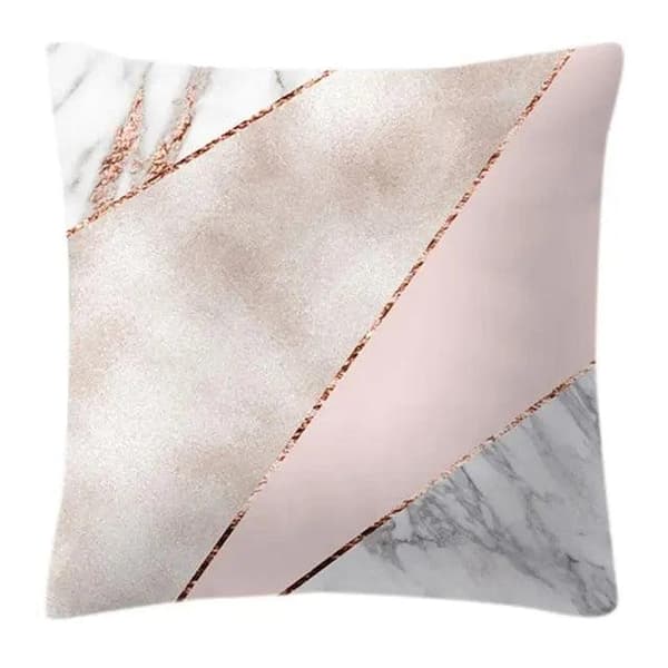 Kuddfodral Rosa Guld Vit