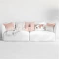 Miniatyrbild 5 av 11: Kuddfodral Rosa Guld Vit