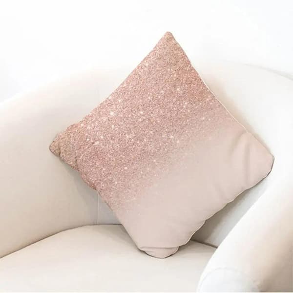 Kuddfodral Rosa Guld Vit