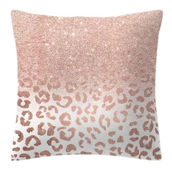 Kuddfodral Rosa Guld Vit