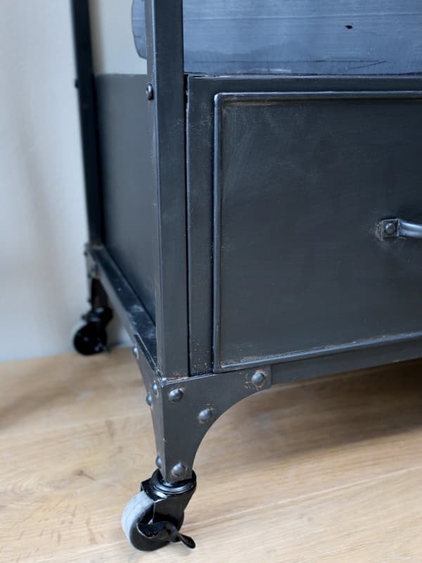 Hylla på hjul H200/L91,5/B42 cm