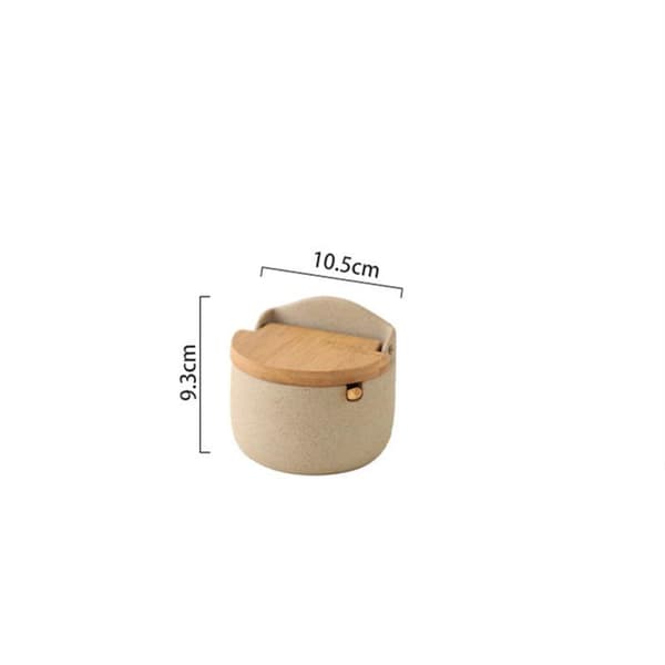 Keramikburk med bambulock 1pc