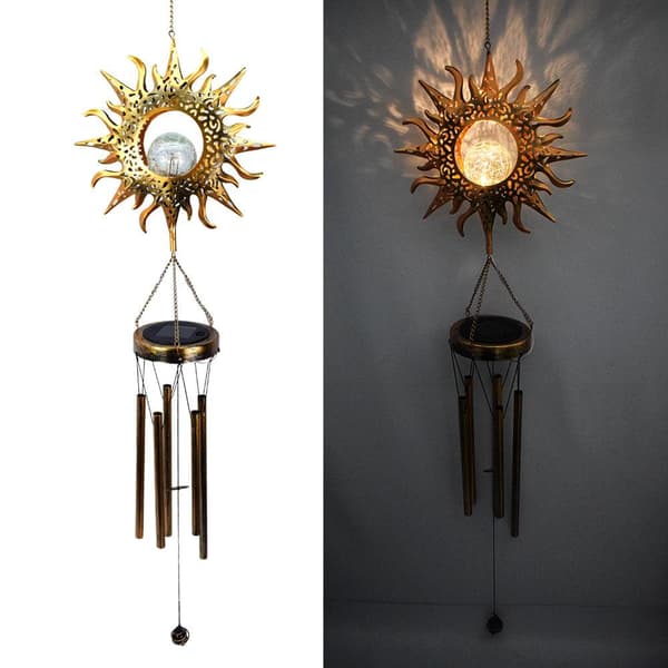 Solcellslampa med vindspel Solar wind chimes