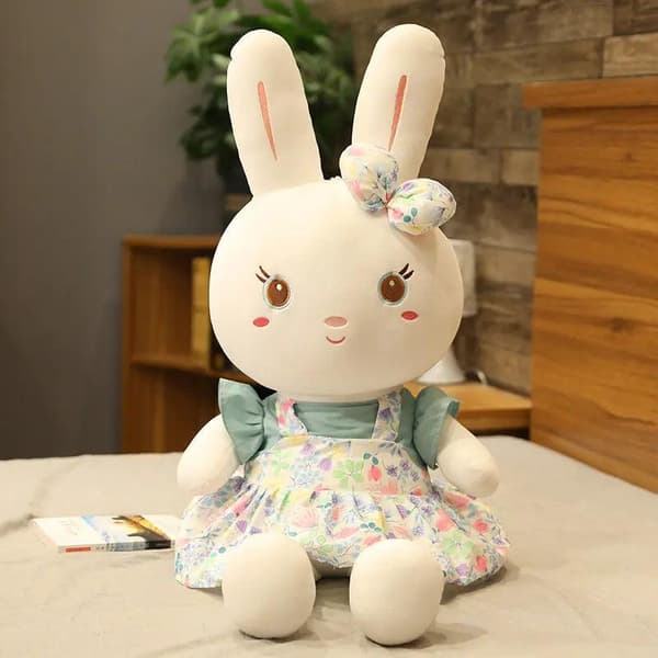 Gossedjur, kudde kanin Green 60CM
