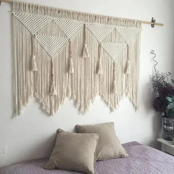 Macrame Väggdekoration White without stick