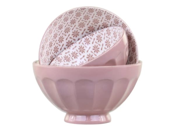 Latteskål Greige / Gammelrosa L