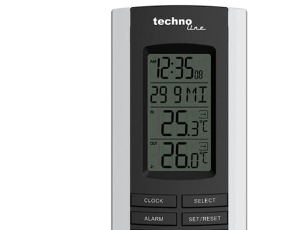 Technoline WS 9180, Musta, Valkoinen, Lämpömittari sisäkäyttöön, Lämpömittari ulkokäyttöön, Lämpömittari, Lämpömittari, Muovi, °C