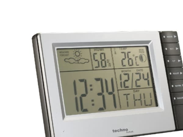 Technoline WS 9121, Alumiini, Musta, Kosteusmittari sisäkäyttöön, Lämpömittari sisäkäyttöön, Kosteusmittari, Lämpömittari, Kosteusmittari, Lämpömitta