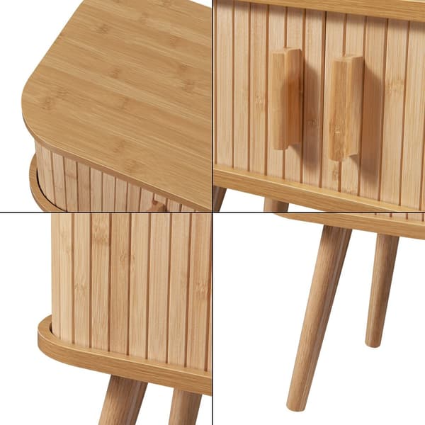 Sidobord Nordkapp 48x30x45 cm bambu [en.casa]
