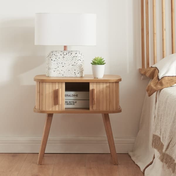 Sidobord Nordkapp 48x30x45 cm bambu [en.casa]