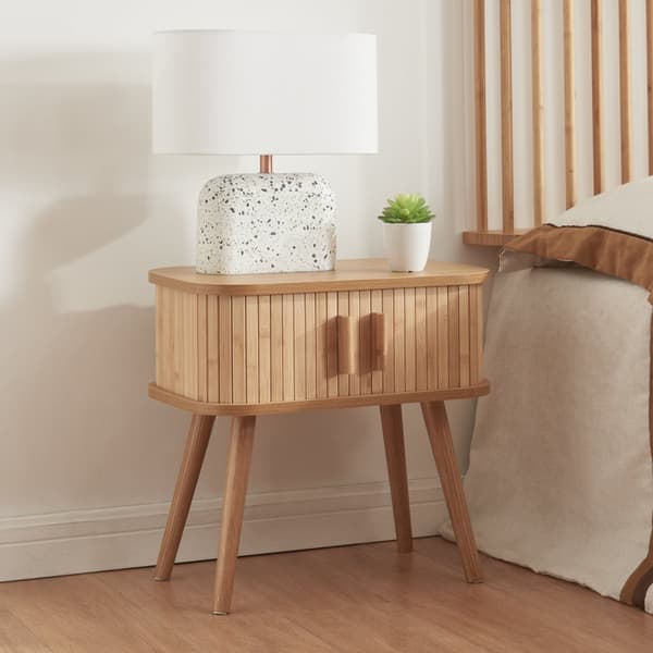 Sidobord Nordkapp 48x30x45 cm bambu [en.casa]
